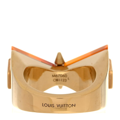 Louis Vuitton Resin Spiky Bow Ring L Tortoise 3 of 4