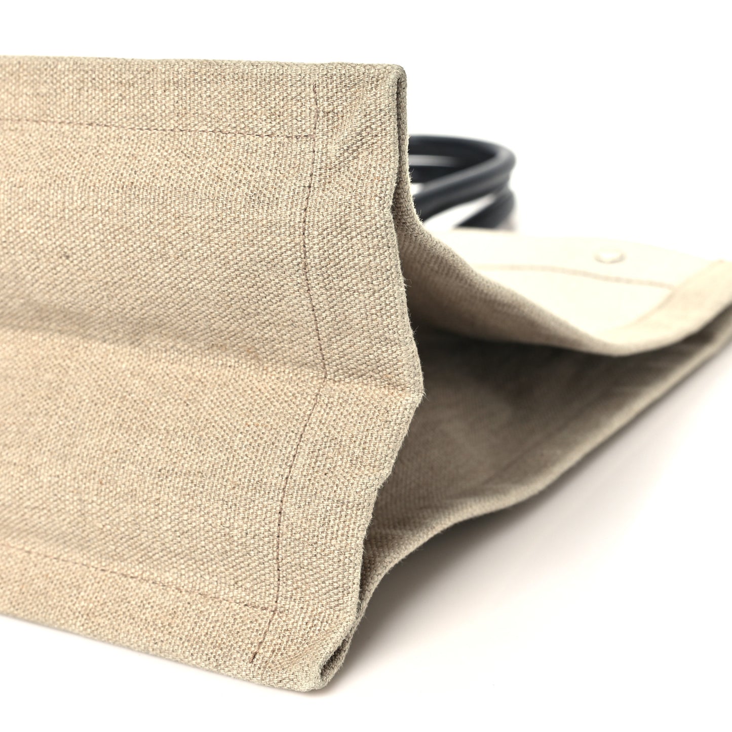 Linen Calfskin Rive Gauche Tote Optic White