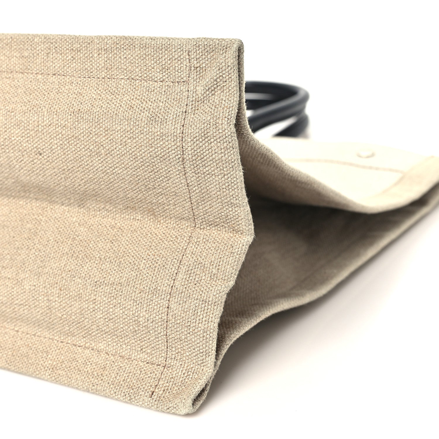 Saint Laurent Linen Calfskin Rive Gauche Tote Optic White 9 of 9