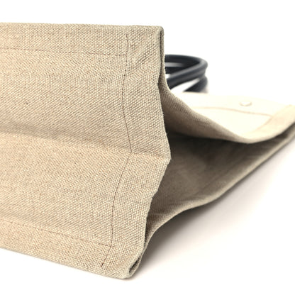 Saint Laurent Linen Calfskin Rive Gauche Tote Optic White 9 of 9