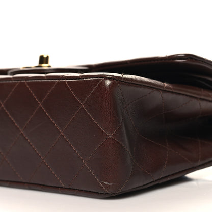 Chanel Lambskin Quilted Small Double Flap Dark Brown 11 of 11