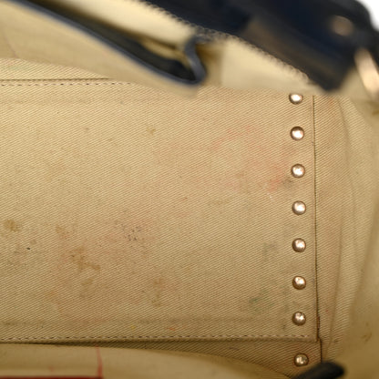 Valentino Garavani Patent Small Rockstud Double Handle Tote Marine 11 of 20