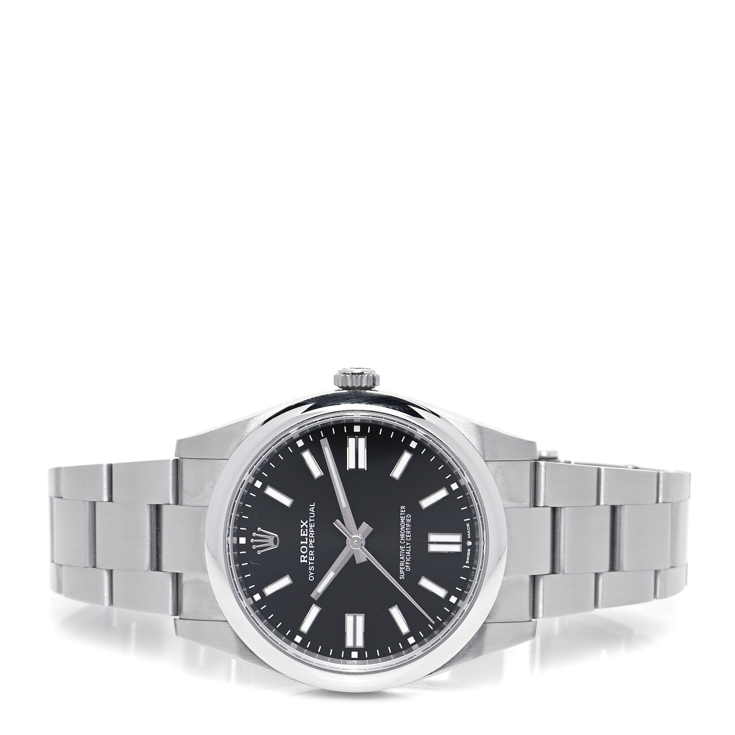 Rolex Stainless Steel 41mm Oyster Perpetual Watch Bright Black 124300 2 of 4