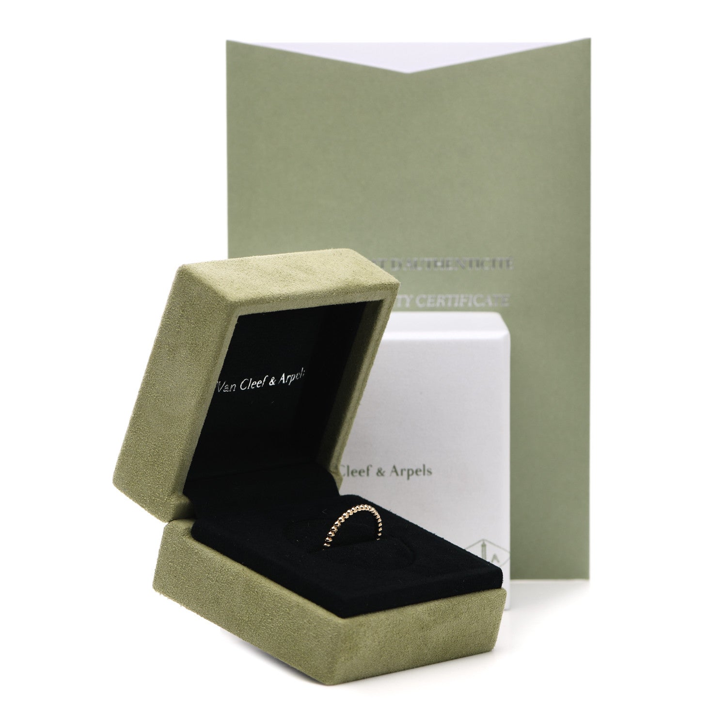 Van Cleef & Arpels 18K Yellow Gold Small Perlee Ring 58 8.25 5 of 5