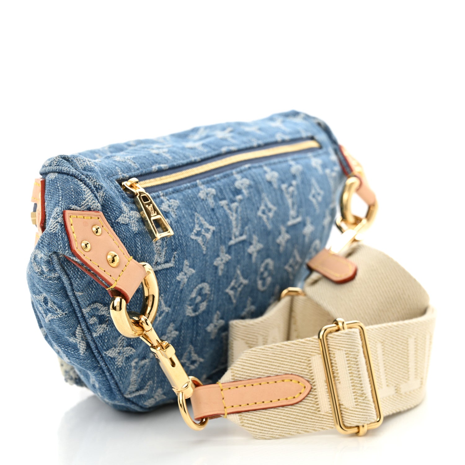 Louis Vuitton Monogram Denim High Rise Bumbag Blue 3 of 9