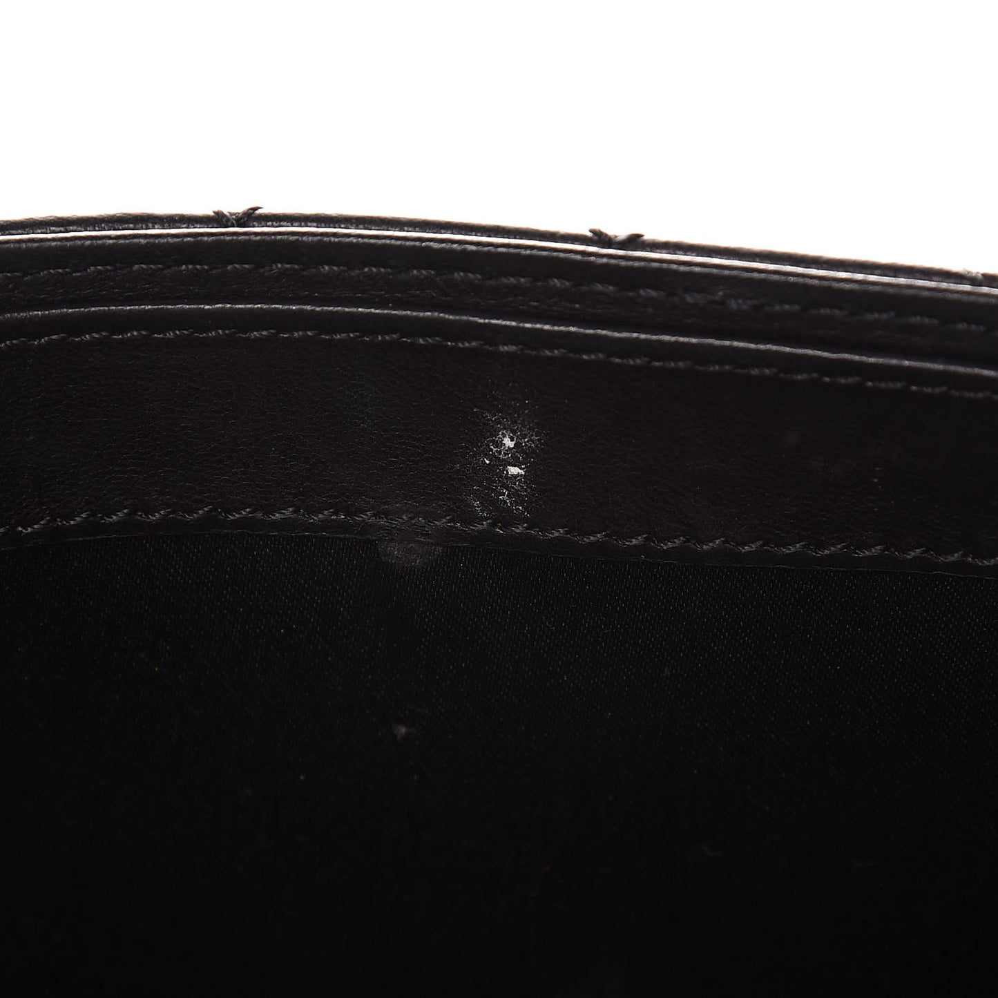 Lambskin Quilted East West Flap Clutch Black