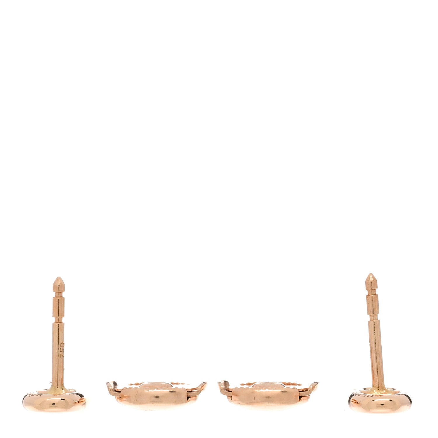 Hermes 18K Rose Gold TPM Farandole Stud Earrings 3 of 4