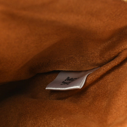 MCM Visetos Liz Shopper Tote Pouch Cognac 6 of 10