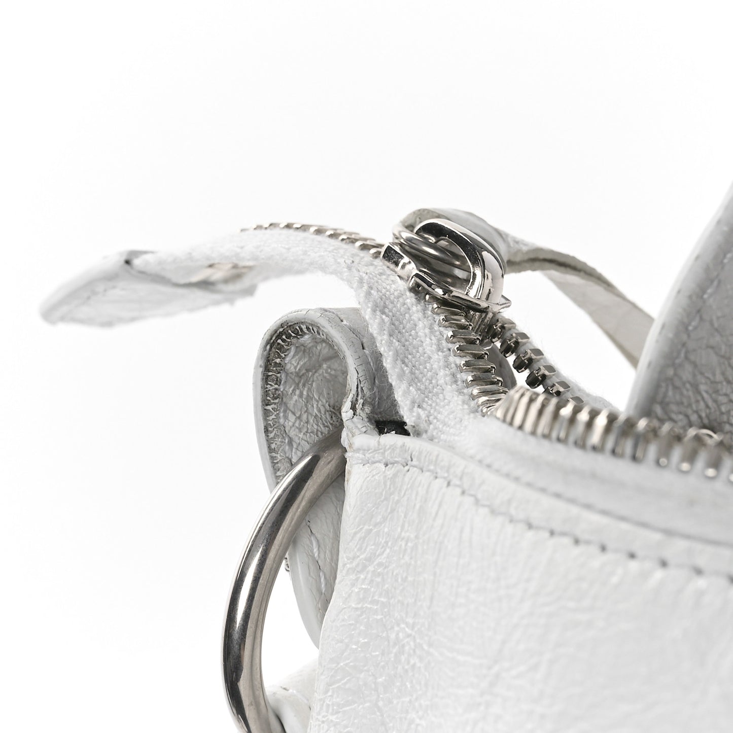 Agneau Arena Le Cagole Shoulder Bag XS Optic White