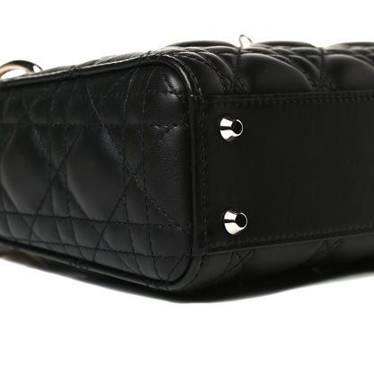 Christian Dior Lambskin Cannage Mini Lady Dior Black 9 of 14
