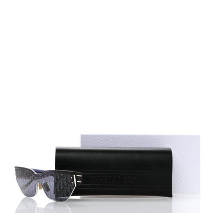 Christian Dior Acetate Oblique DiorClub M3U Cat Eye Mask Sunglasses Shiny Blue 8 of 8