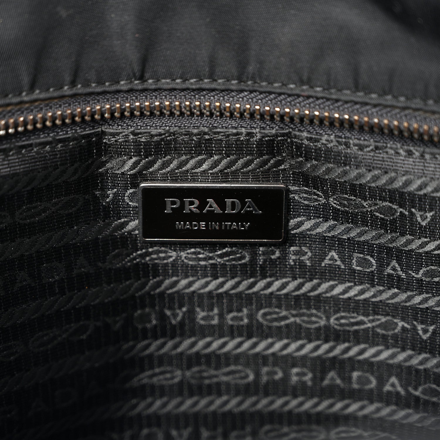 Prada Tessuto Nylon Calfskin Shopping Tote Black 6 of 11