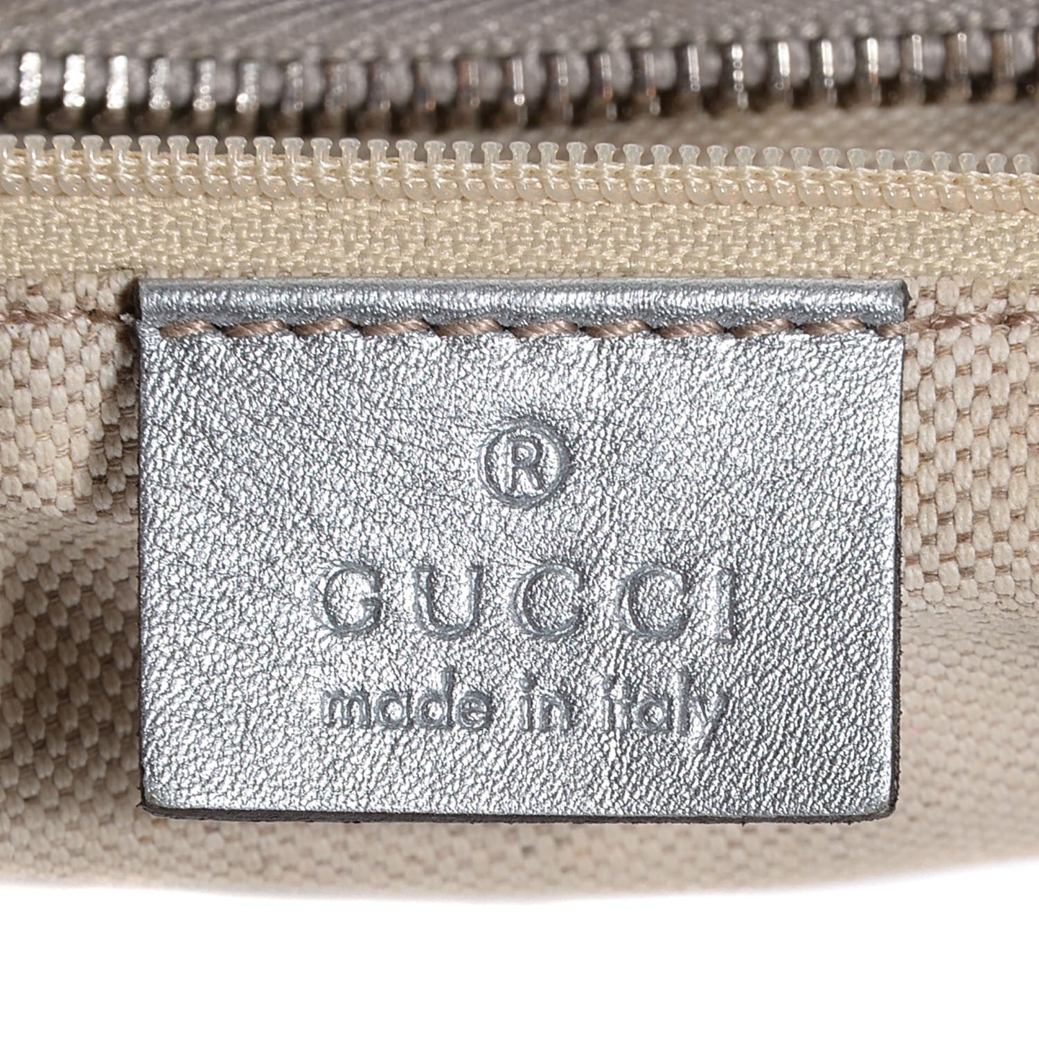 Gucci Metallic Guccissima Medium Sukey Hobo Silver 6 of 9