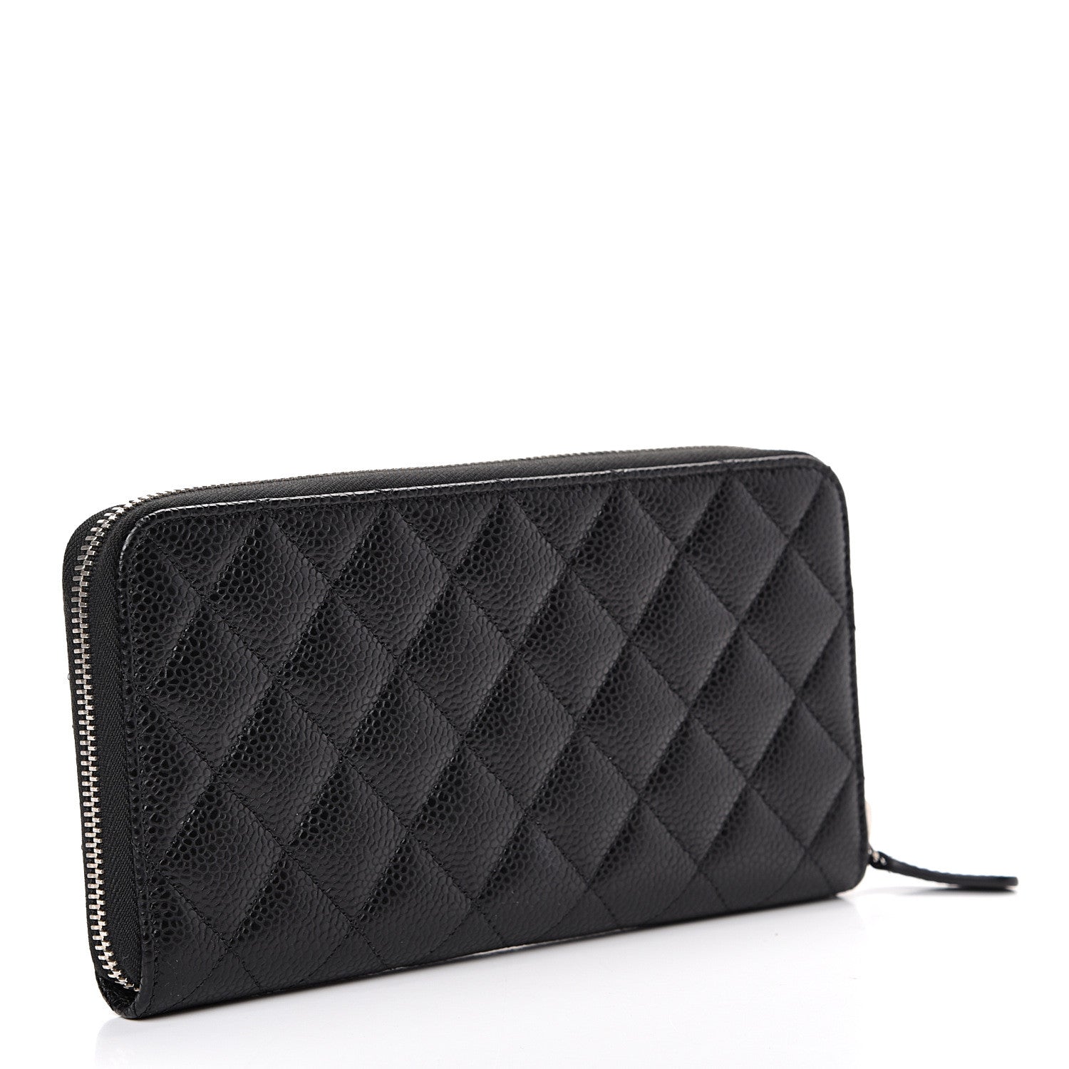 Chanel Caviar Quilted Large Gusset Zip Around Wallet Black 2 of 8