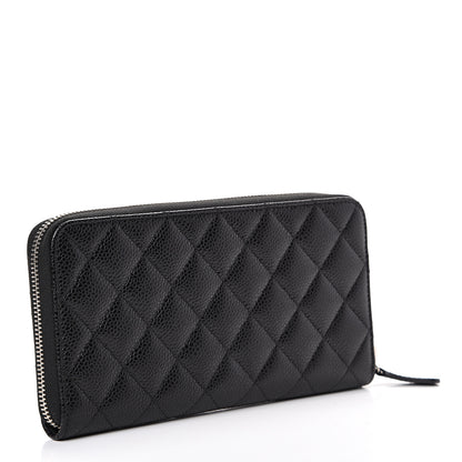Chanel Caviar Quilted Large Gusset Zip Around Wallet Black 2 of 8