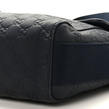 Gucci Guccissima Medium Messenger Bag Navy Blue 9 of 9