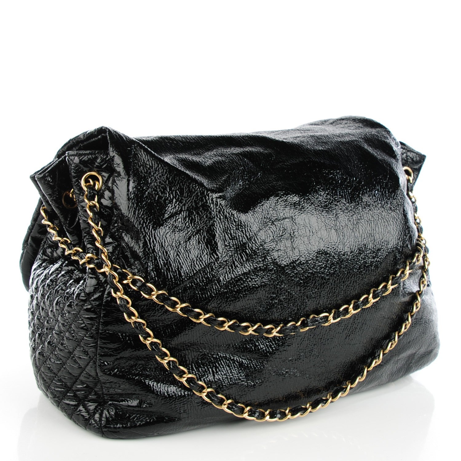 Chanel Vinyl XL Rock and Chain Flap Black 3 of 8
