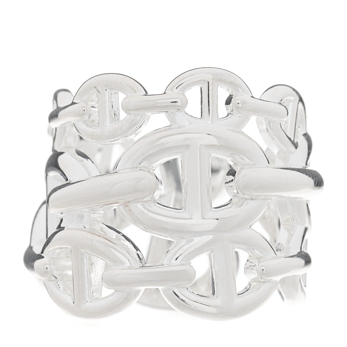 Sterling Silver GM Chaine d'Ancre Enchainee Band Ring 50 5.25