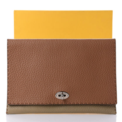 Fendi Cuoio Romano Selleria Bi-Color Clutch Mou Deserto 13 of 13