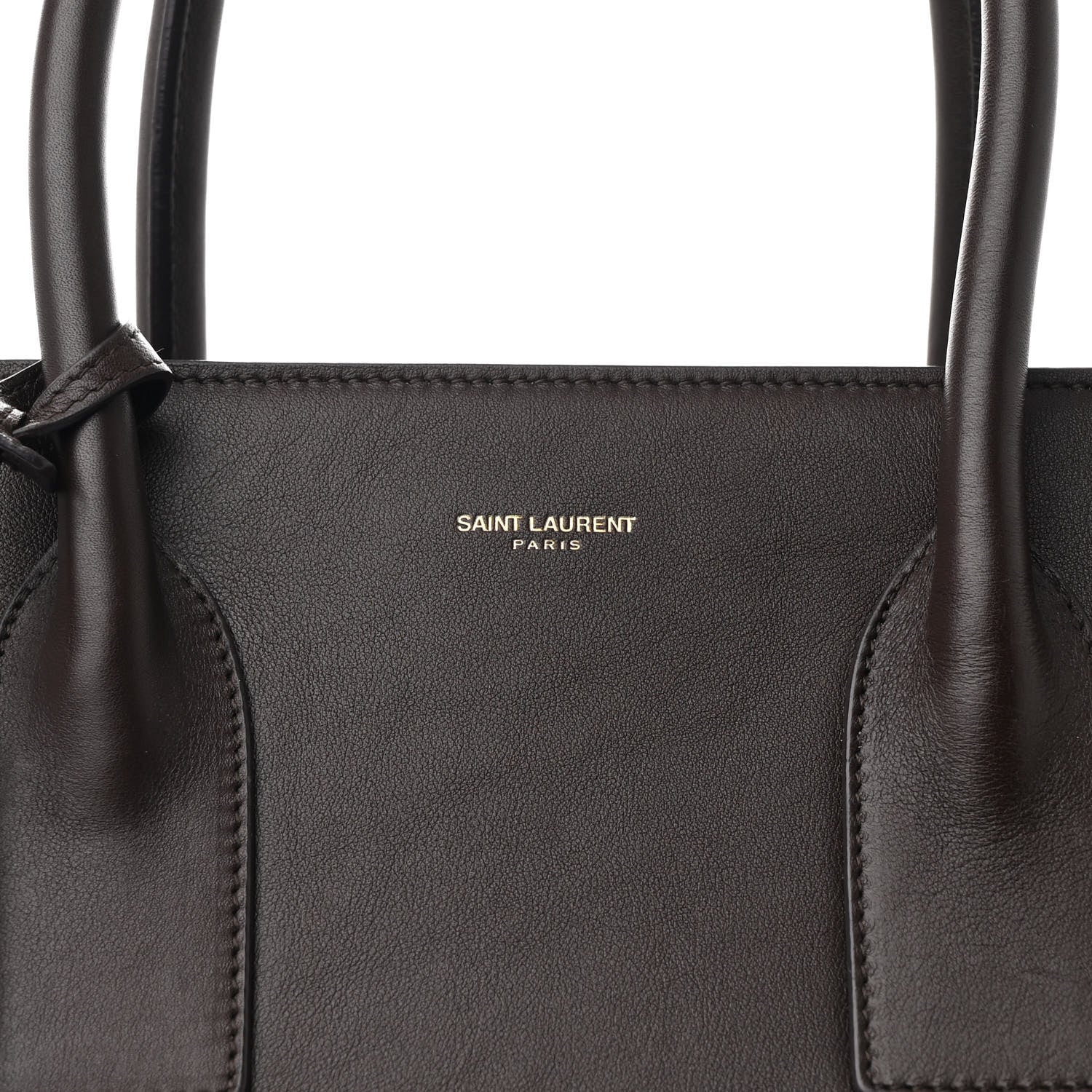 Saint Laurent Calfskin Large Sac De Jour Carryall Dark Brown 8 of 10