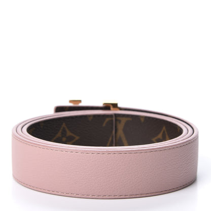 Louis Vuitton Calfskin Monogram 30mm LV Initiales Reversible Belt 90 36 Rose Ballerine 2 of 4