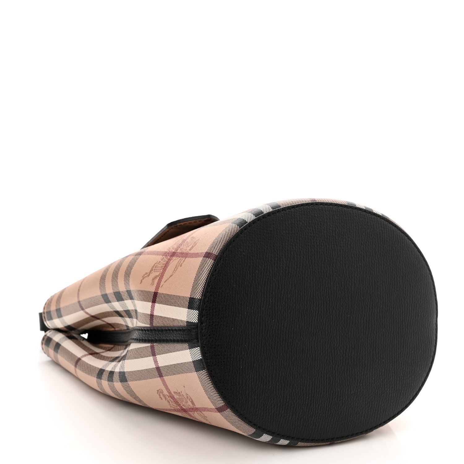 Burberry Haymarket Check Colours Small Lorne Bucket Crossbody Black 4 of 10