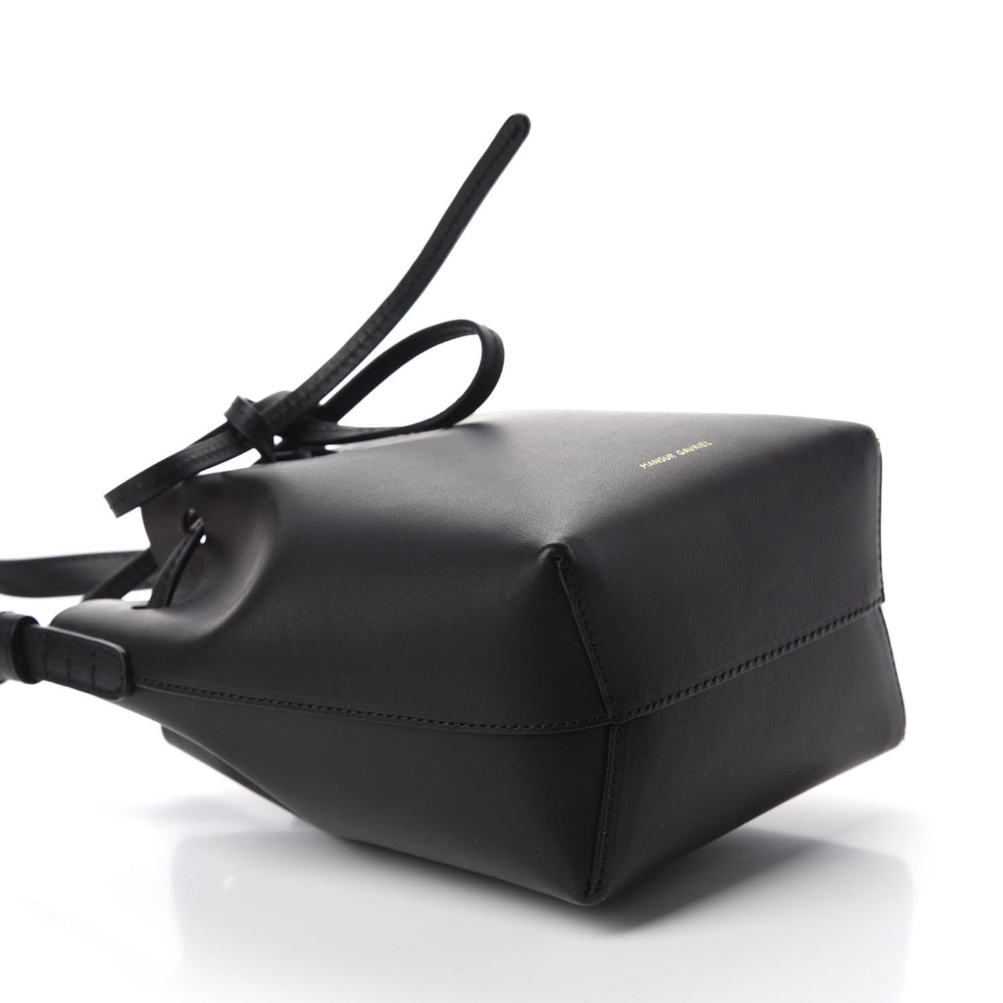 Vegetable Tanned Calfskin Mini Mini Bucket Bag Black Ballerina