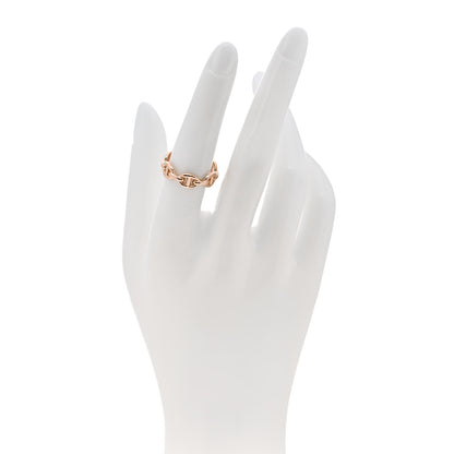 Hermes 18K Rose Gold PM Chaine d'Ancre Enchainee Ring 54 6.75 2 of 6