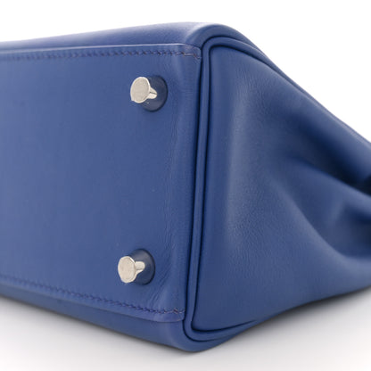 Hermes Swift Kelly Retourne 25 Bleu Electrique 10 of 12
