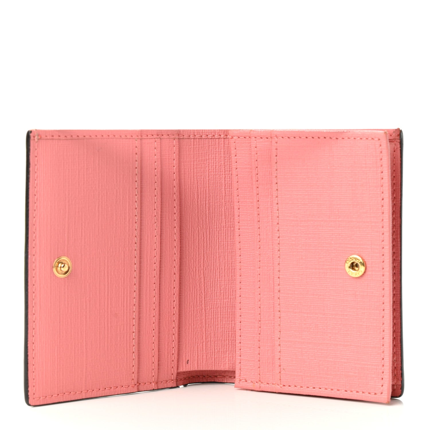 Gucci GG Supreme Monogram Face Embroidered Card Case Wallet Pink 5 of 8