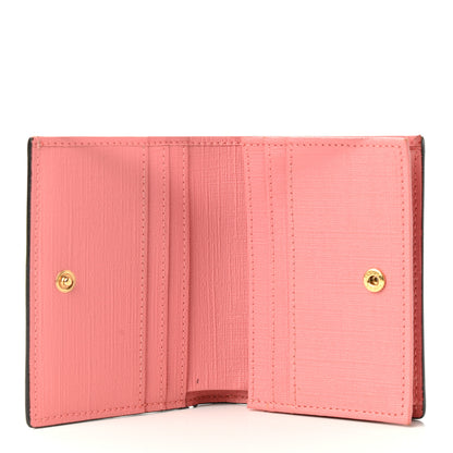 Gucci GG Supreme Monogram Face Embroidered Card Case Wallet Pink 5 of 8