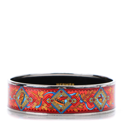 Hermes Enamel Printed Pilgrim Wide Bracelet 65 1 of 5