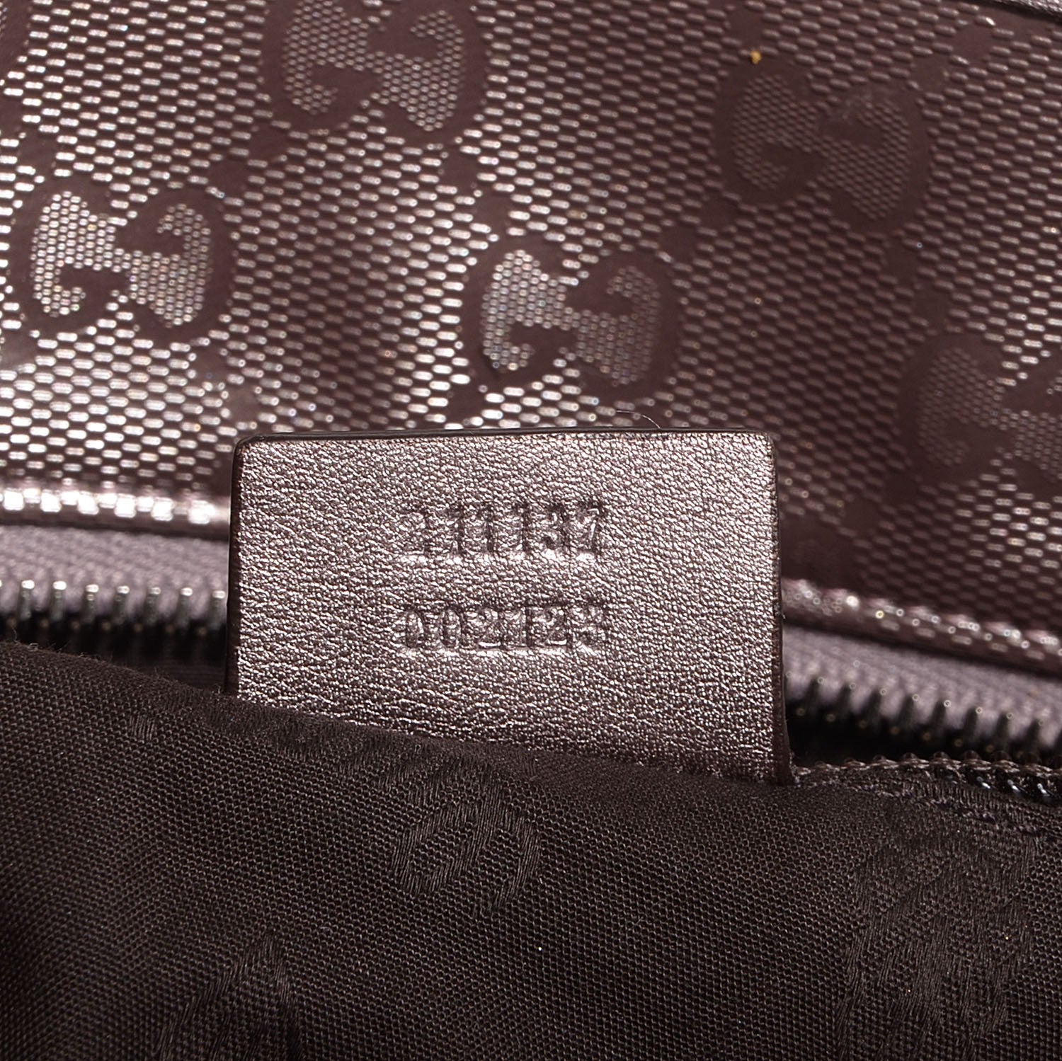 Gucci Imprime Monogram Medium Zippered Shopping Tote Mauve 7 of 7