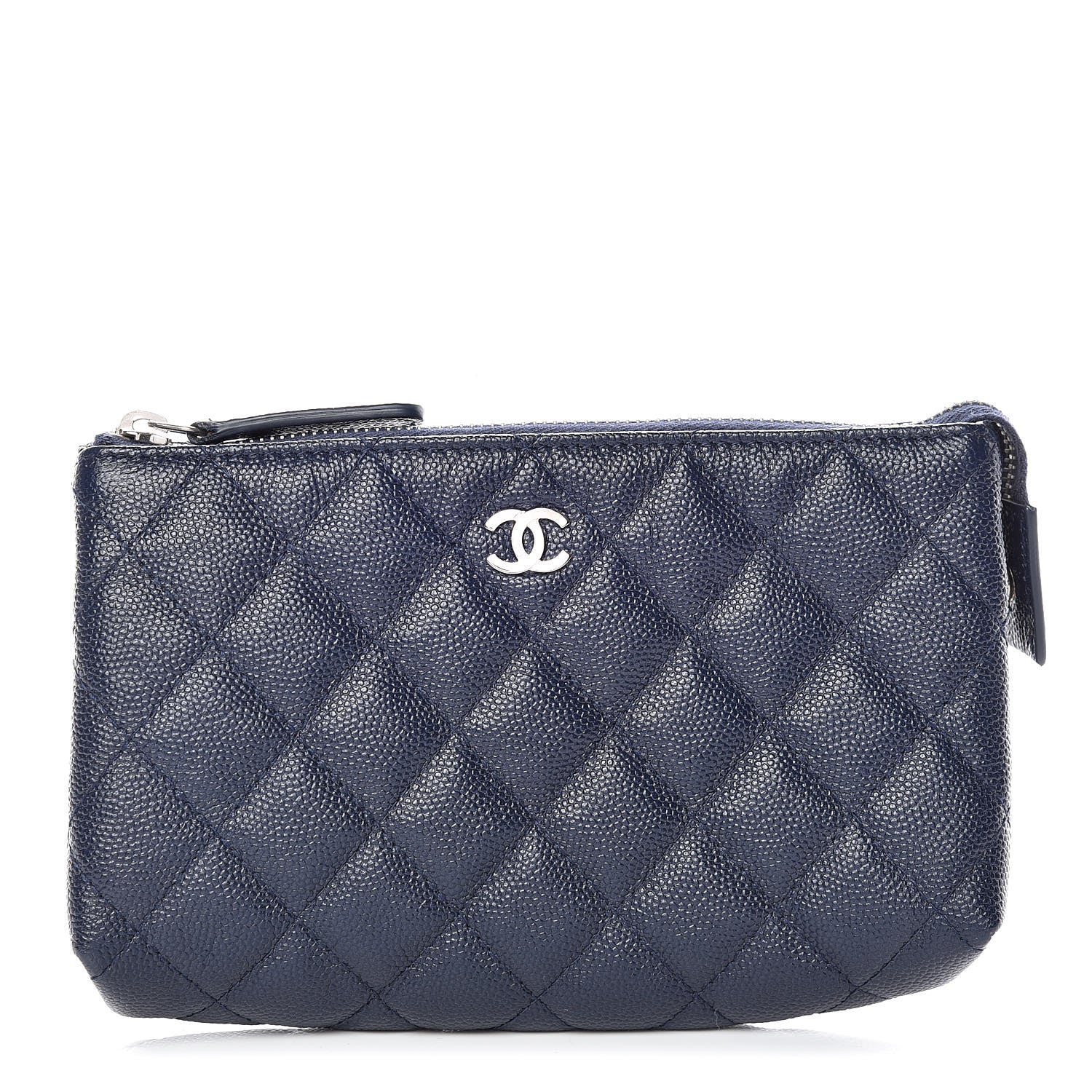 Chanel Caviar Quilted Small Pouch Navy 1 of 10