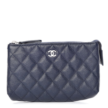 Chanel Caviar Quilted Small Pouch Navy 1 of 10