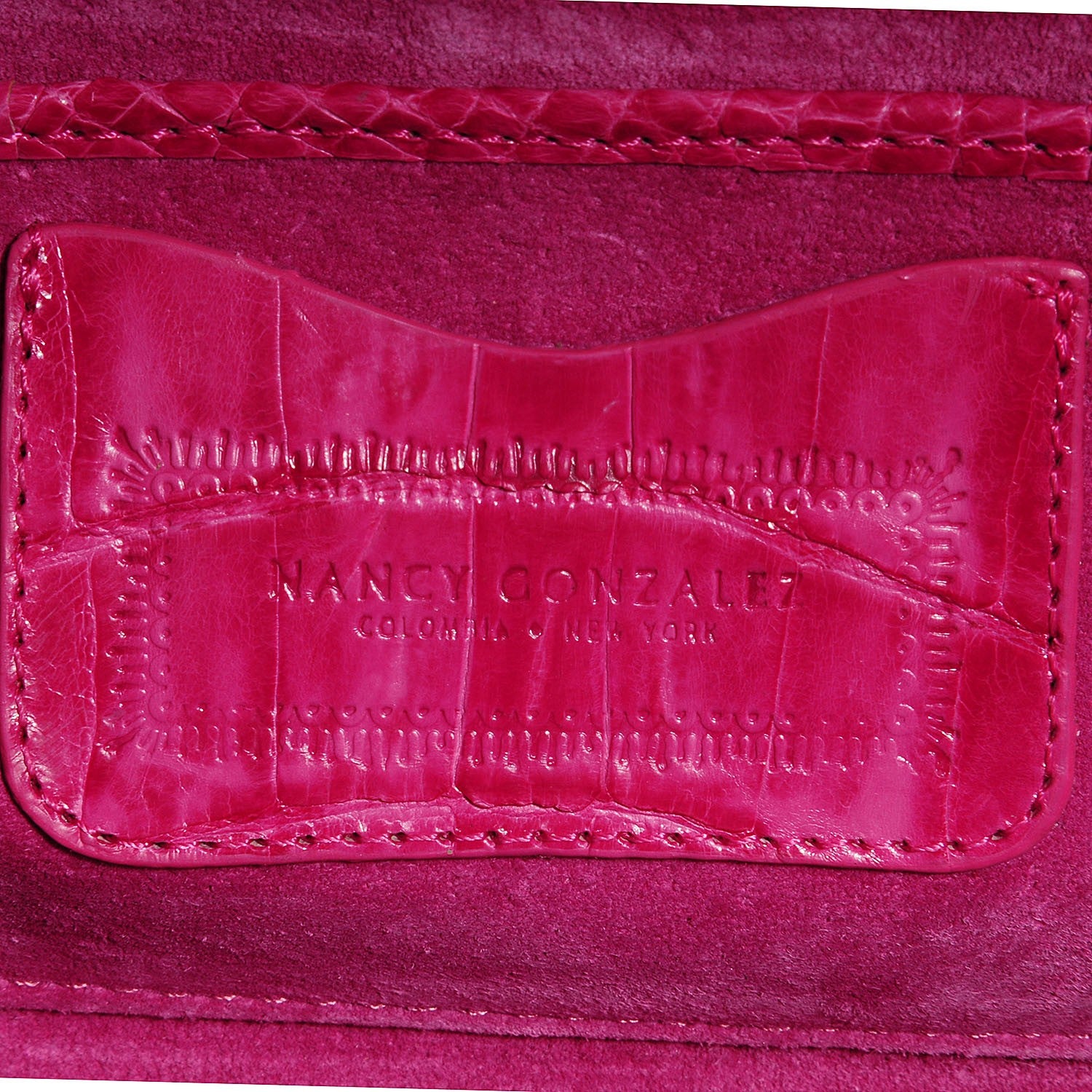 Nancy Gonzalez Crocodile Razor Clutch Pink 6 of 7