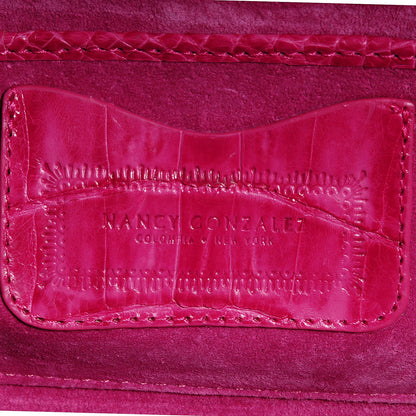 Nancy Gonzalez Crocodile Razor Clutch Pink 6 of 7