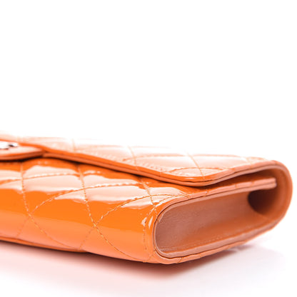Chanel Patent Quilted Travel Wallet Orange 10 of 16