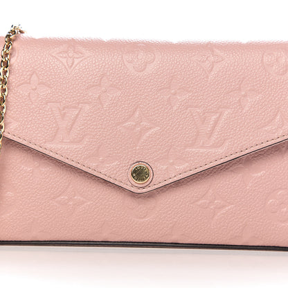 Louis Vuitton Empreinte Pochette Felicie Chain Wallet Rose Poudre 10 of 10