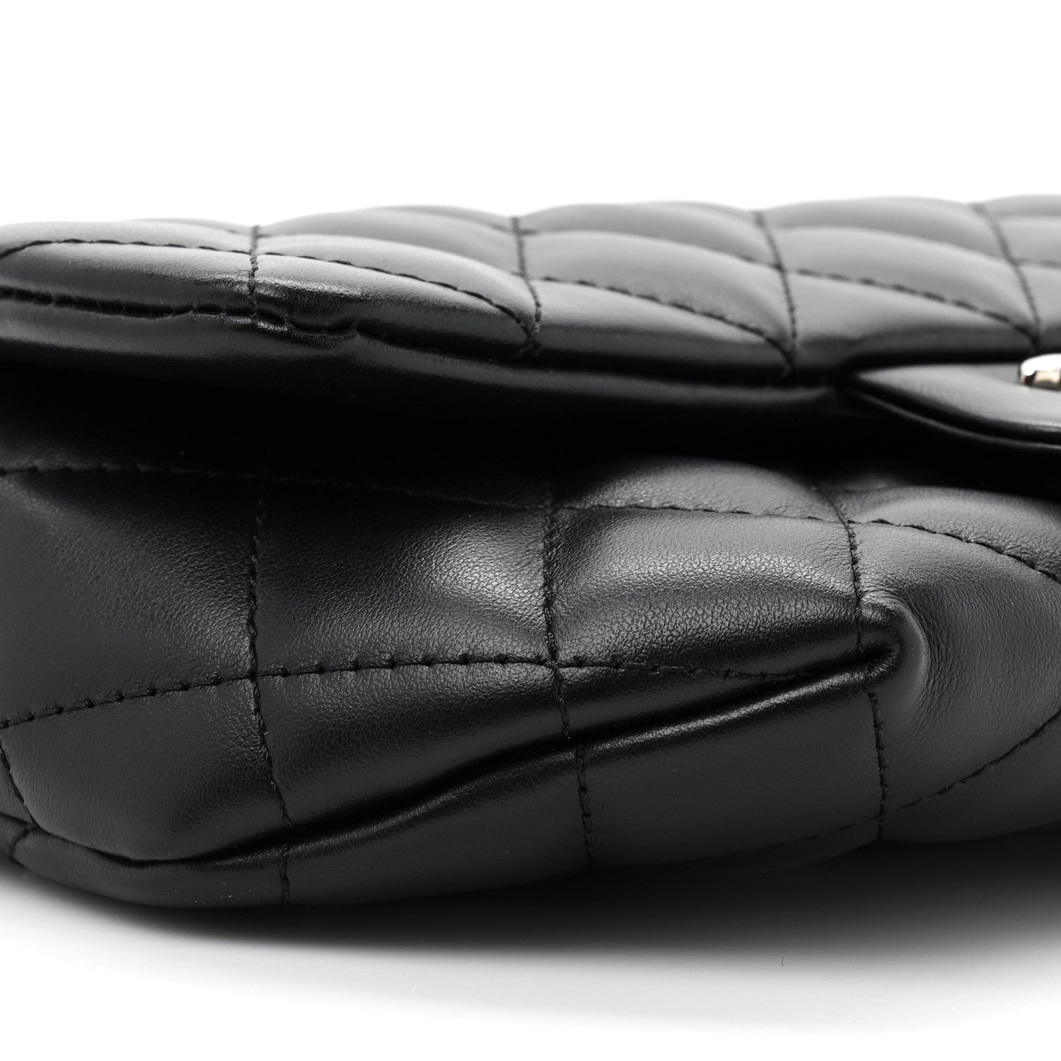 Chanel Calfskin Quilted CC Uniform Flap Belt Bag Black 9 of 11
