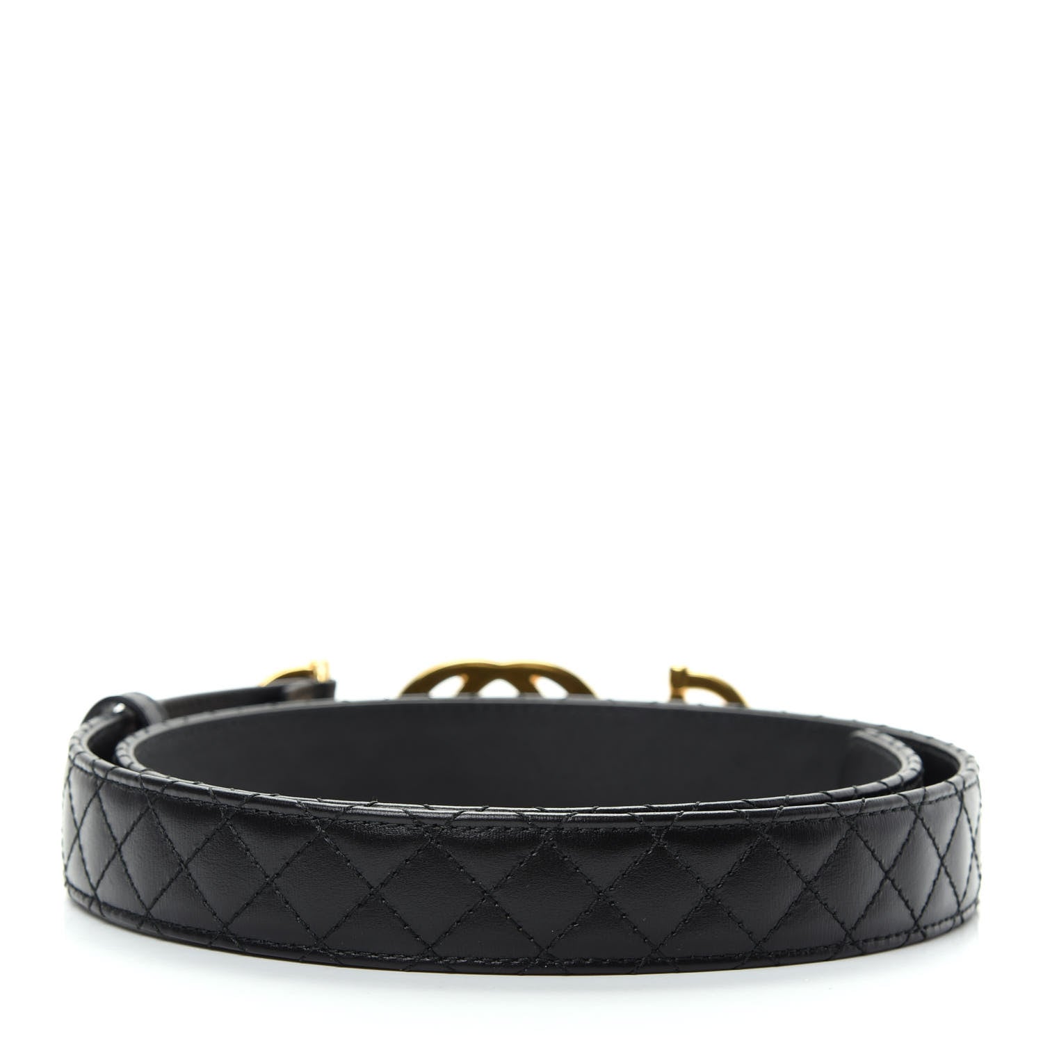 Gucci Calfskin Trapuntata Zumi 30mm Belt 90 36 Black 2 of 5
