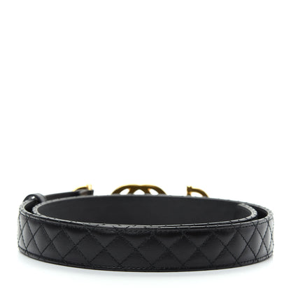 Gucci Calfskin Trapuntata Zumi 30mm Belt 90 36 Black 2 of 5