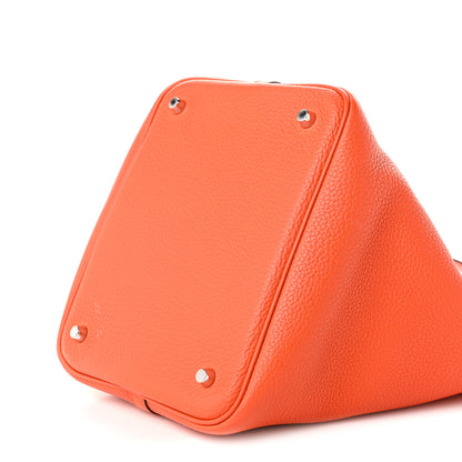Hermes Taurillon Clemence Picotin Lock 22 MM Orange 9 of 9