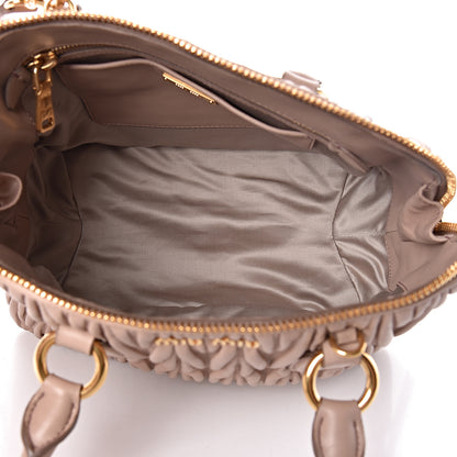 Miu Miu Nappa Matelasse Top Handle Bowler Cammeo 6 of 13