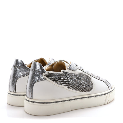 Hermes Calfskin Epsom Womens Velvet Sneakers 36 White Silver 5 of 9