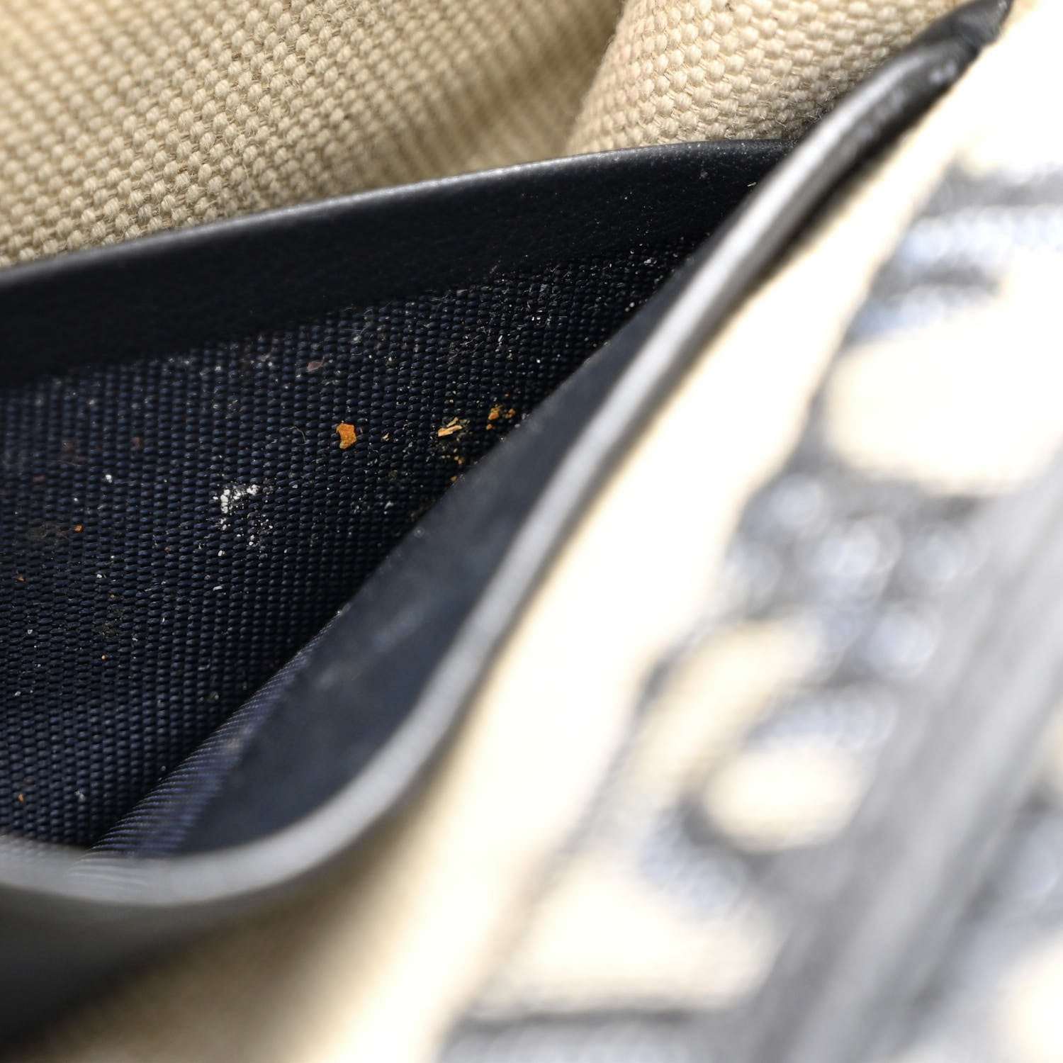 Christian Dior Oblique Saddle Chain Pouch Blue 13 of 17