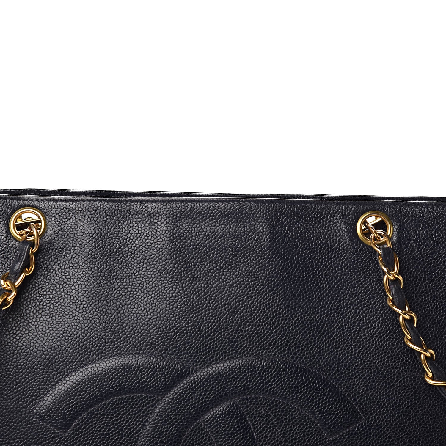 Chanel Caviar CC Tote Navy 12 of 18