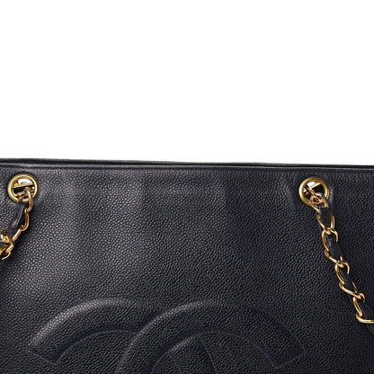 Chanel Caviar CC Tote Navy 12 of 18