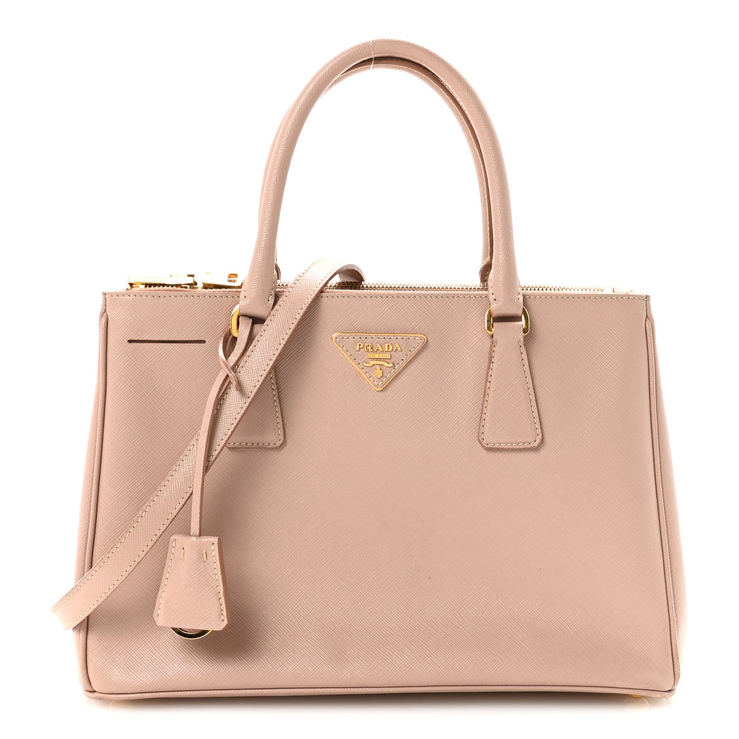 Saffiano Small Galleria Double Zip Tote Cammeo