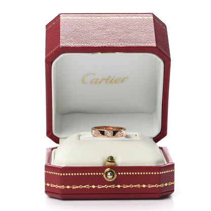 Cartier 18K Pink Gold Diamond 4mm LOVE Wedding Band Ring 49 4.75 5 of 5